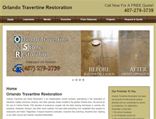 Tablet Screenshot of orlandotravertinerestoration.com